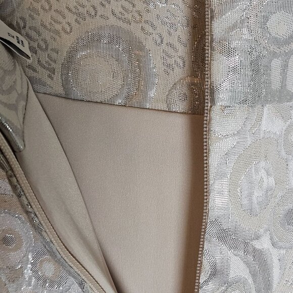 VTG Banana Republic Metallic 12 Mini Skirt Brocade Art core Holiday Glam - Picture 9 of 16